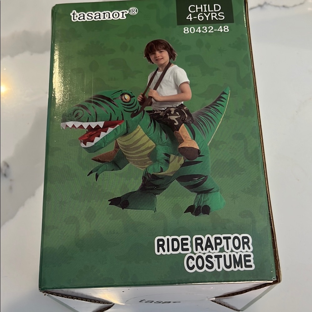 Inflatable Ride Raptor Costume for Kids